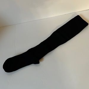 PRO COMPRESSION Unisex Socks Black Ribbed Knee High Wide Calf